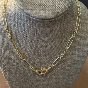 Gold Plated Sister Hook Small Mixed Clip Chain Necklace